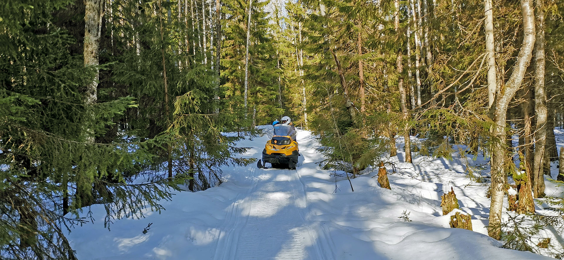Snowmobiling in Karelia